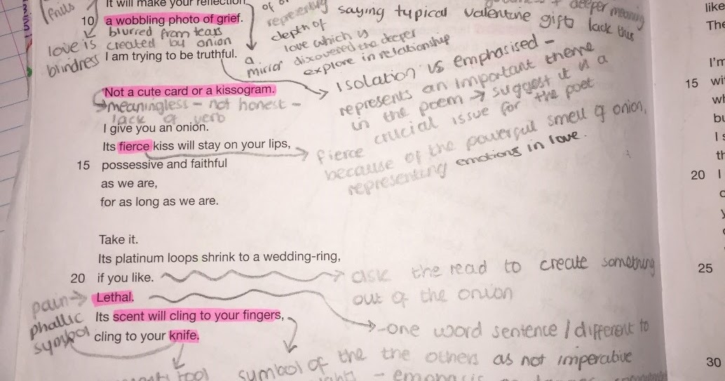 Carol duffy ann analysis valentine powerpoint Sophie's Poetry Blog : Valentine By Carol Ann Duffy