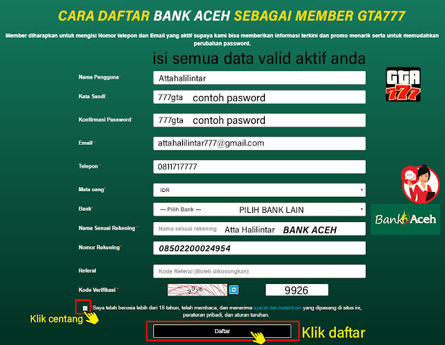 bank aceh, judi bank aceh , cara daftar dengan bank aceh, bank aceh syariah