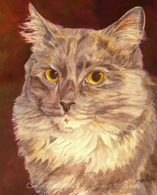 Janet Zeh Original Art Watercolor and Oil Paintings: Dog and Cat Pet ...