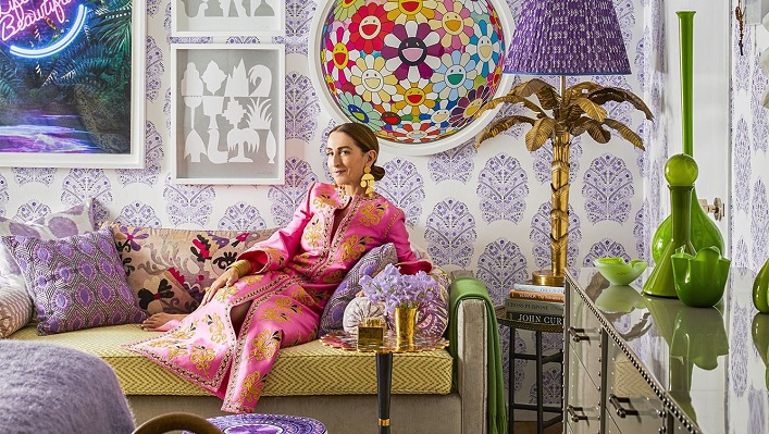 Inside a chic, bold and colorful patterned-filled Chelsea apartment!