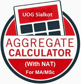 UOG MA/MSc Aggregate Calculator (With NAT)