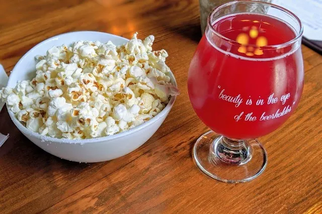 Craft beer and kettle corn in Portland Maine