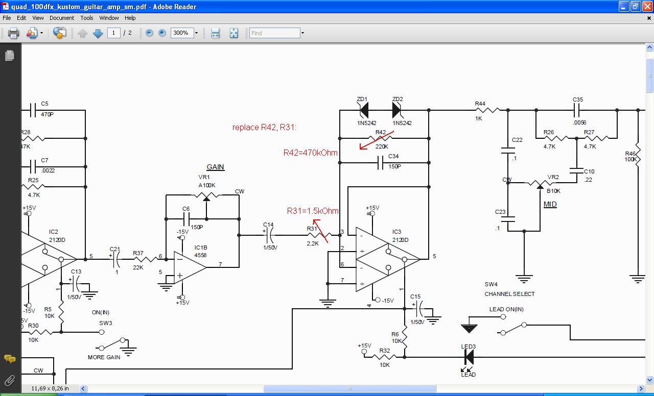 Kustom Defender 5h Schematic