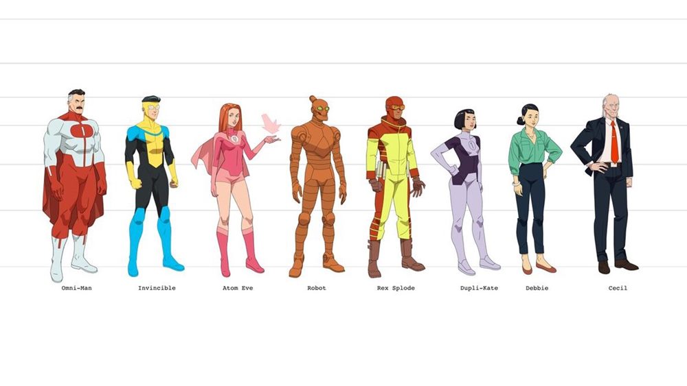 INVENCIBLE ¡Imágenes de los personajes de la serie animada de Amazon