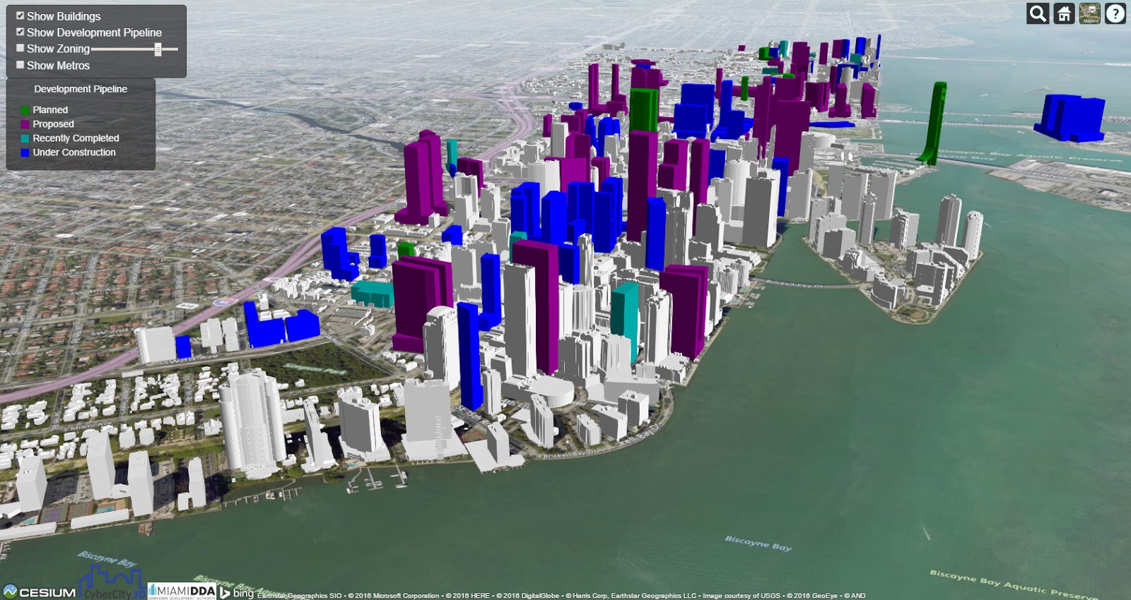 Miami 3D Map Vivid Maps Miami