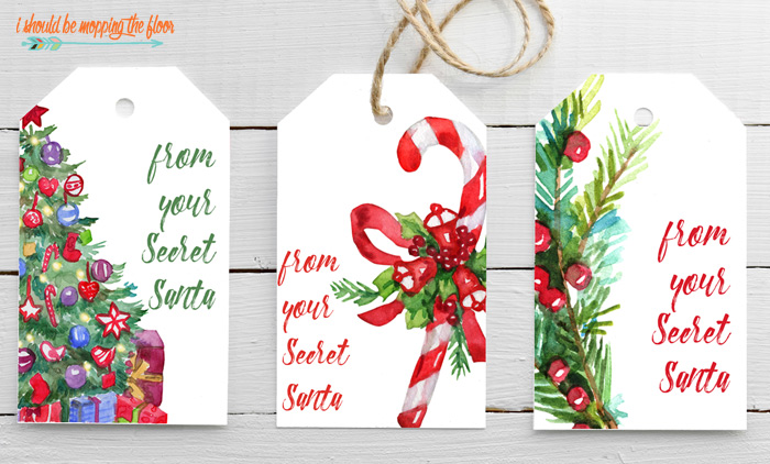 Free Printable Secret Santa Gift Tags | I Should Be Mopping The Floor