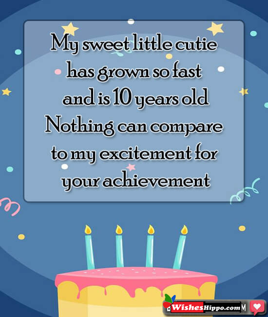 Happy 10th Birthday Message To My Daughter Happy 10Th Birthday Wishes For Daughter, For Son Quote, Msg, Image -  Wisheshippo