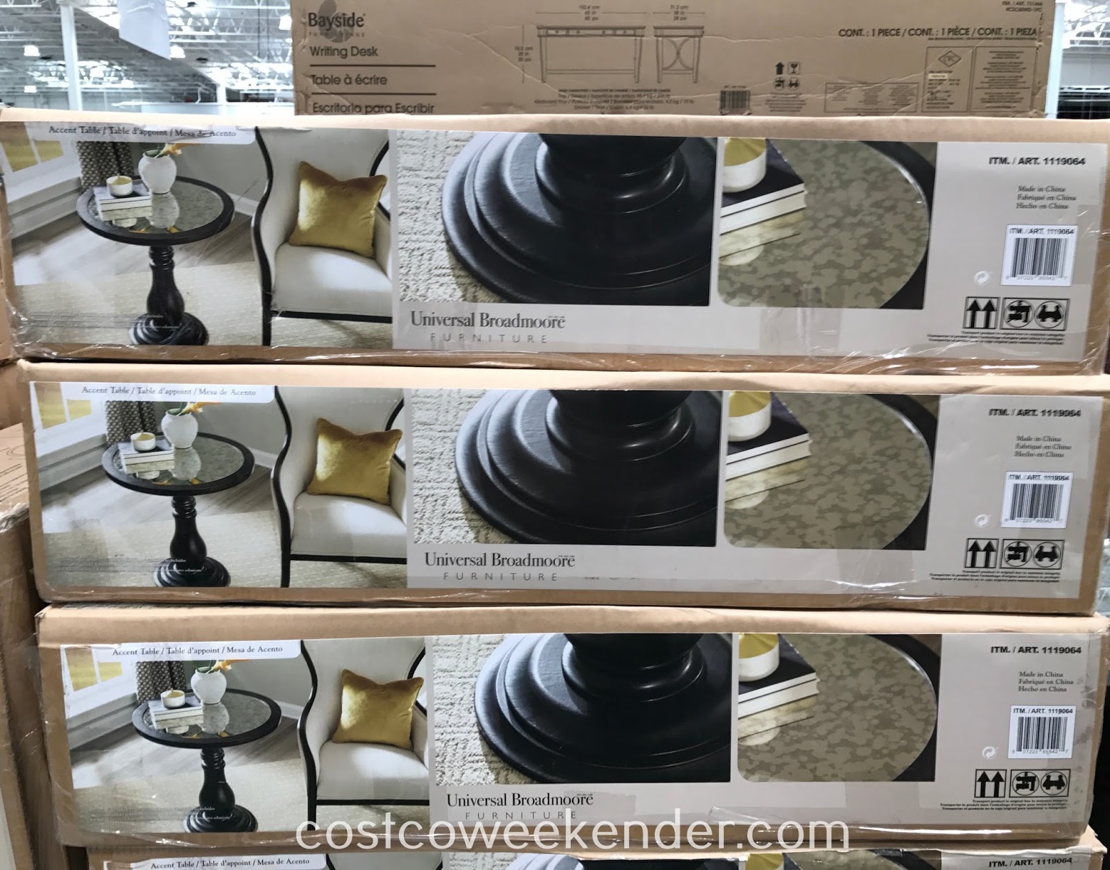 Universal Broadmoore Mirror Top Accent Table Costco Weekender