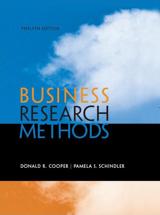 Ebook Business Research Methods 12th Edition by Cooper and Schindler