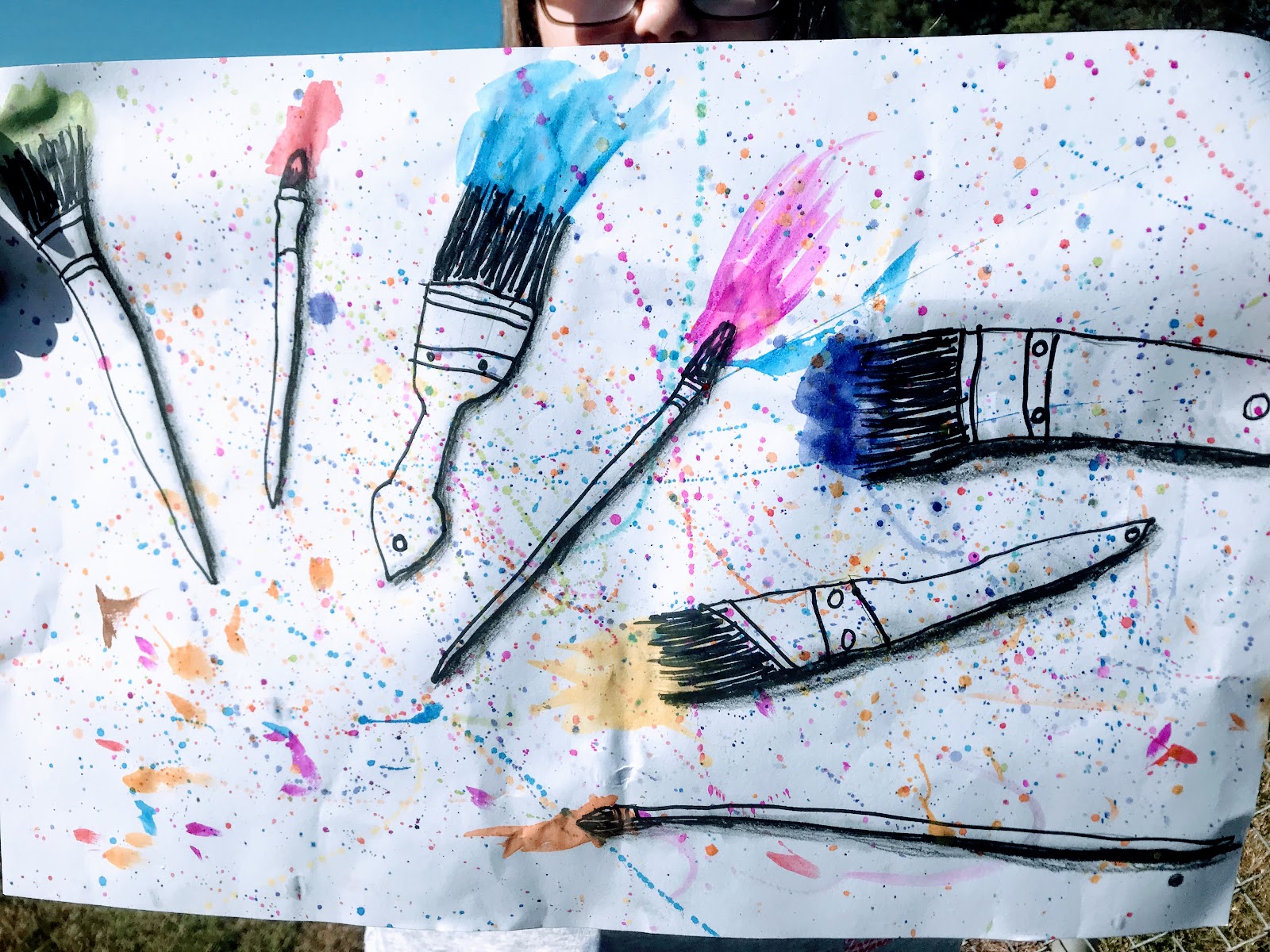 Elements of the Art Room 5th grade Jim Dine inspired paintbrushes