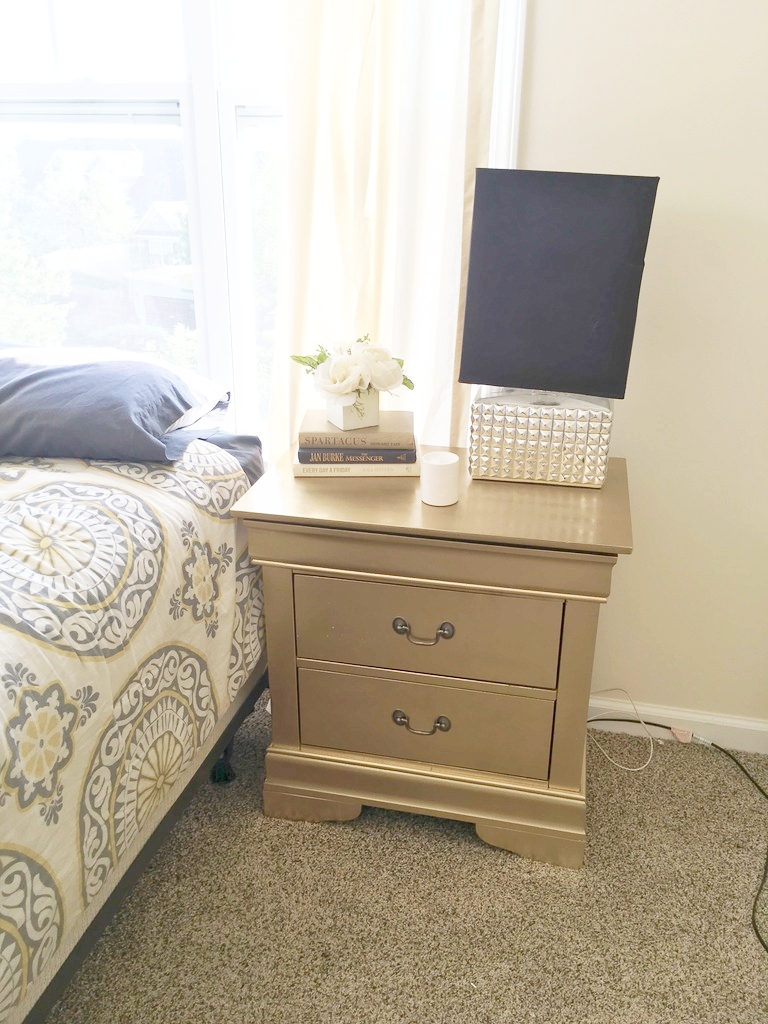 Go forth and dazzle DIY nightstand transformation
