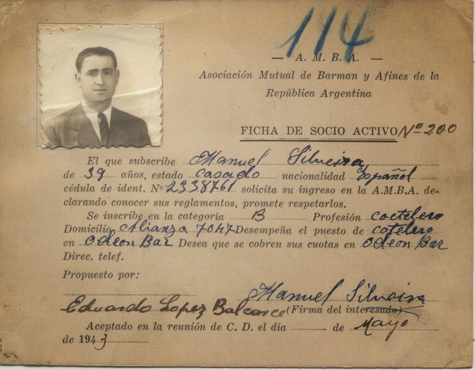 EL BARMAN CLÁSICO ARGENTINO MANUEL SILVEIRA