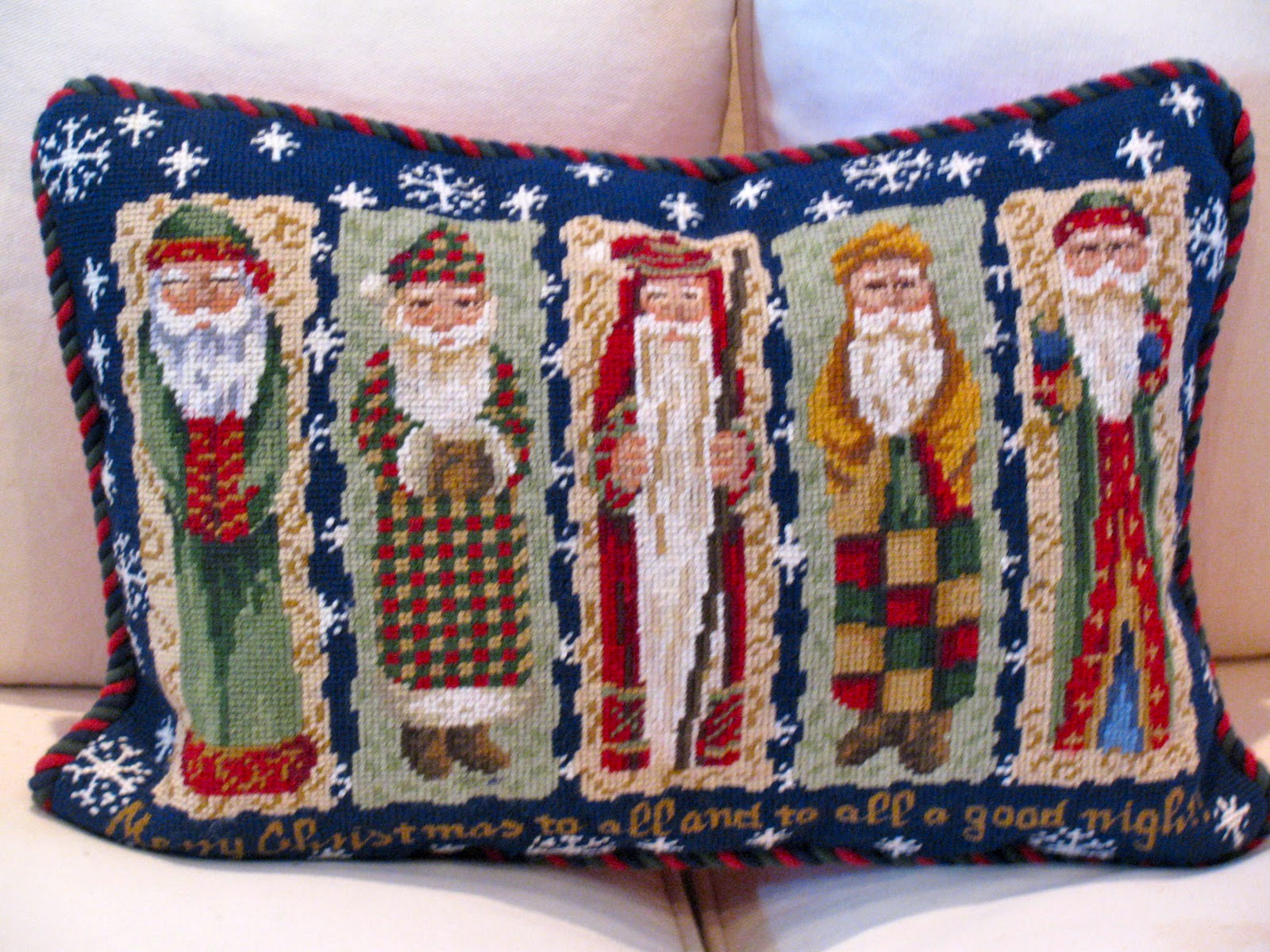 MAY DAYS Needlepoint Christmas Pillows