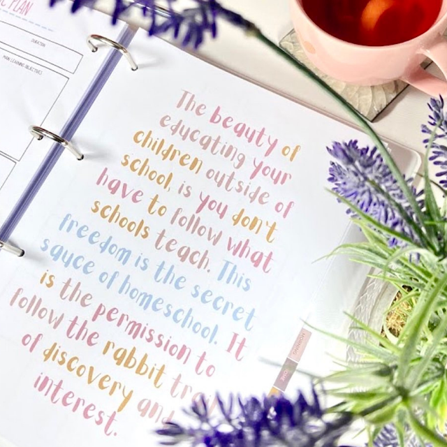 Homeschool Planner quote