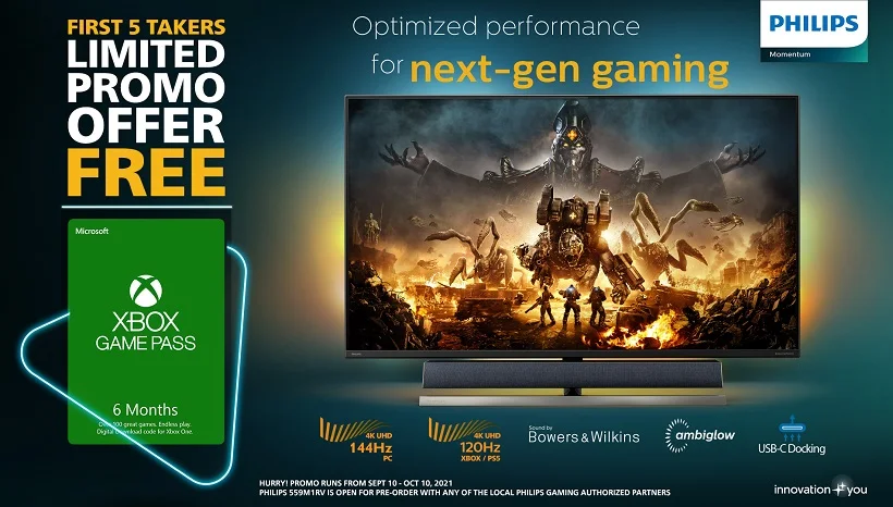 Free 6-Month Xbox Game Pass from Philips Monitors