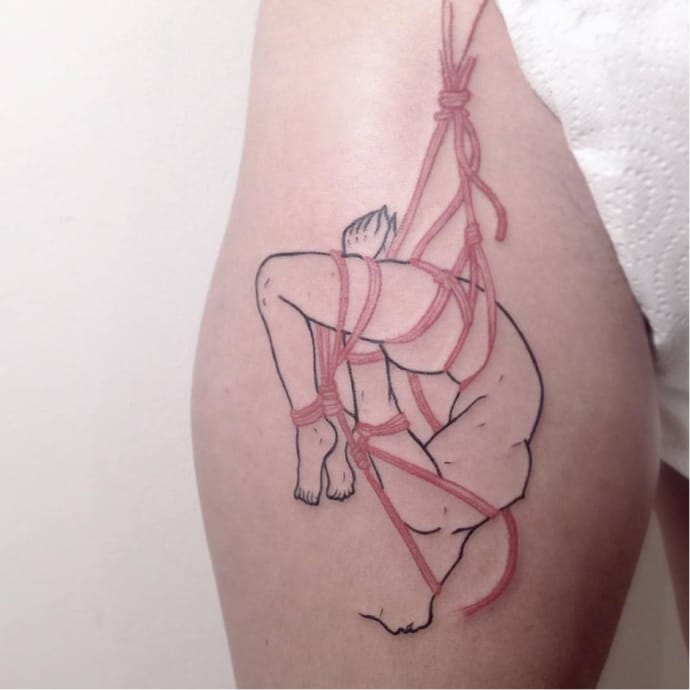 15 Intense Shibari Tattoos