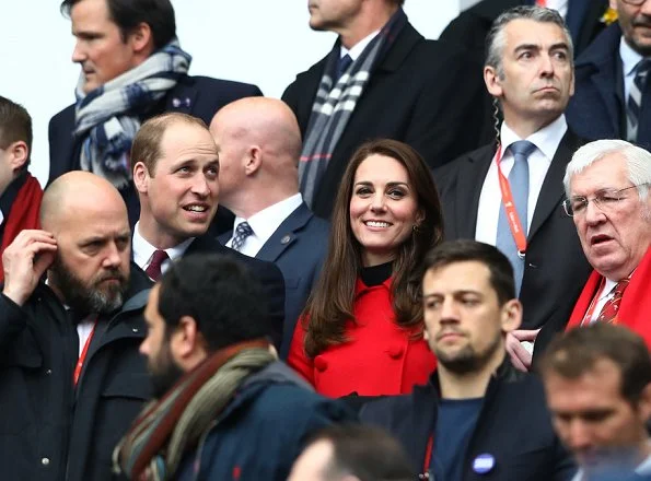 Kate Middleton wore her red Carolina Herrera coat