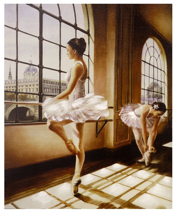 Балерина у станка рисунок