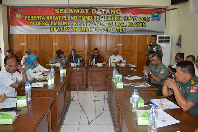 Rapat Pleno Bahas Start Hingga Finish TMMD Reg 105 Agar Sukses 