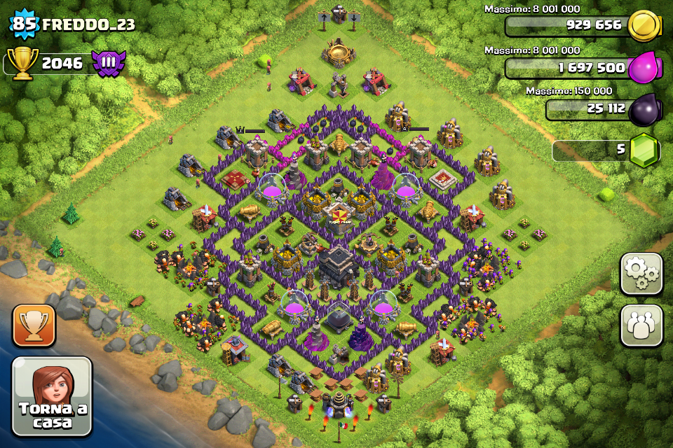 Villaggio Perfetto Clash Of Clans Municipio Livello 7