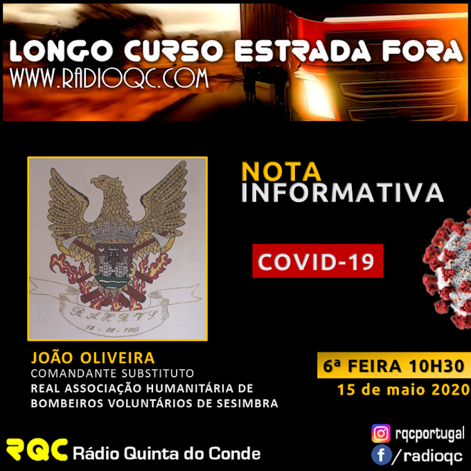 ACTUAÇÃO DOS BOMBEIROS DE SESIMBRA | NOTA INFORMATIVA COVID-19