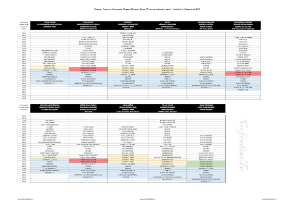 Bandas, Horarios e Itinerarios Sincronizados de la Procesión Magna. Córdoba 14 de Septiembre del 2019 Bandas, Horarios e Itinerarios Sincronizados de la Procesión Magna. Córdoba 14 de Septiembre del 2019