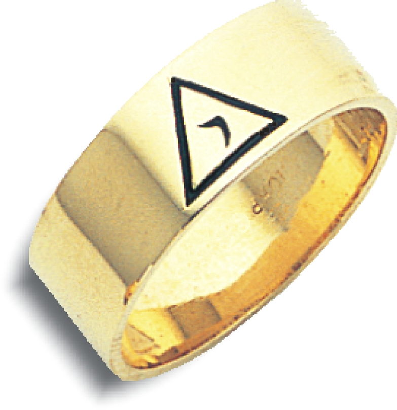 Fratline 14th Degree Ring: 14th Degree Ring in 10K Yellow Gold – 8mm
