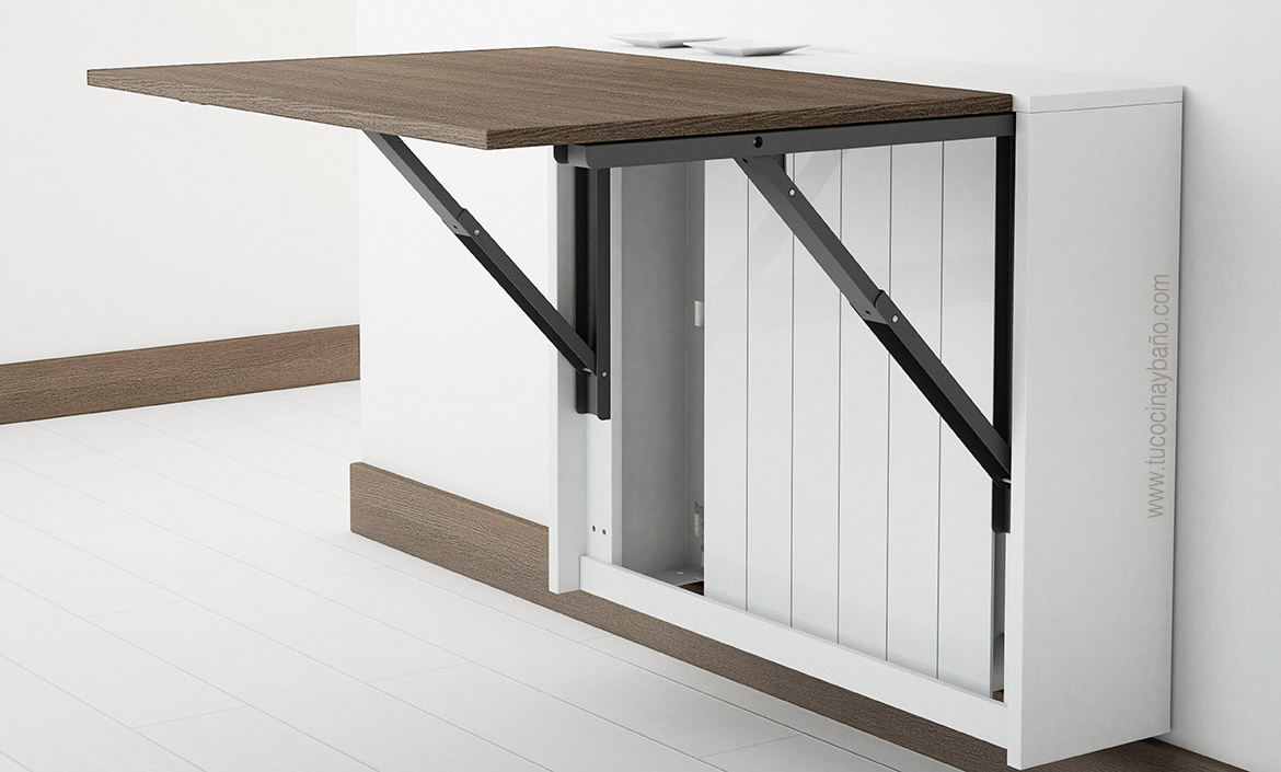 Mesas estrechas extensibles para cocinas pequeñas y alargadas en