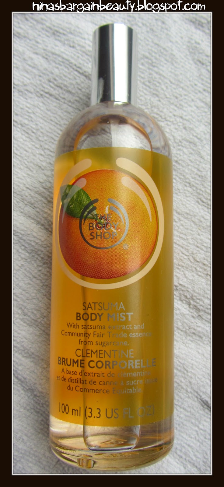 *Nina's Bargain Beauty* The Body Shop New Body Mist in Satsuma Review