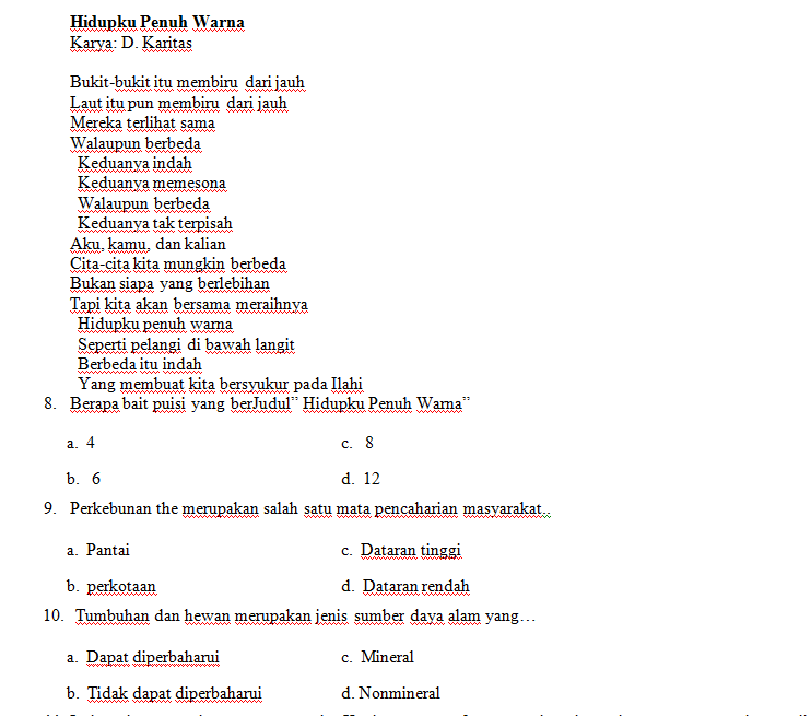 KELAS 4 TEMA 6 MI KRANDEGAN I