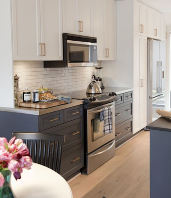 Brown, Copper, and Blue small kitchen ideas Brown, Copper, and Blue small kitchen ideas