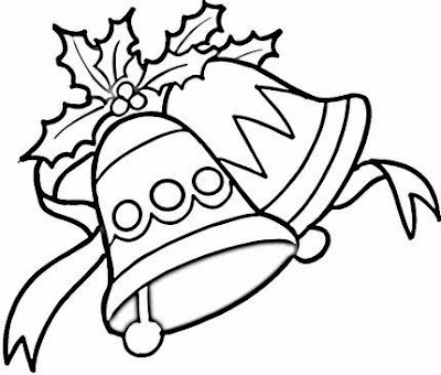 Merry Christmas Bells Coloring Page for Kids of a Cute Cartoon Colour Drawing HD Wallpaper