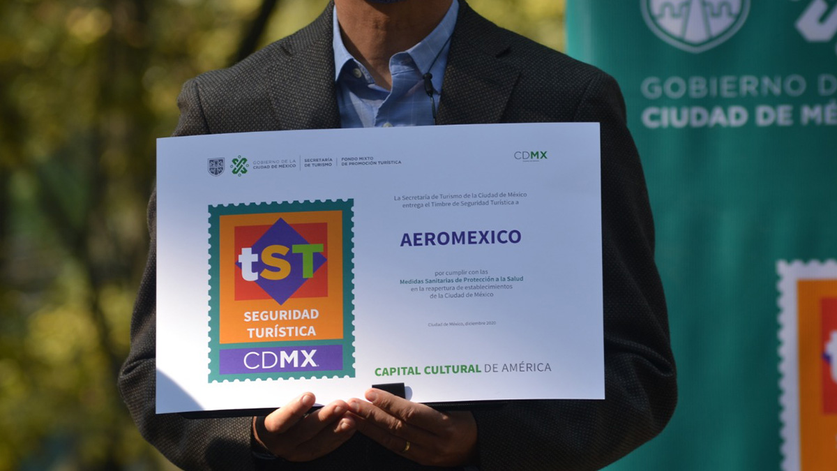 SECTUR CDMX AEROMÉXICO TIMBRE SEGURIDAD TURÍSTICA 02 SECTUR CDMX AEROMÉXICO TIMBRE SEGURIDAD TURÍSTICA 02