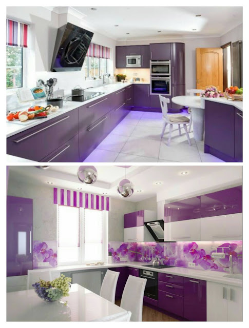 purple kitchen designs