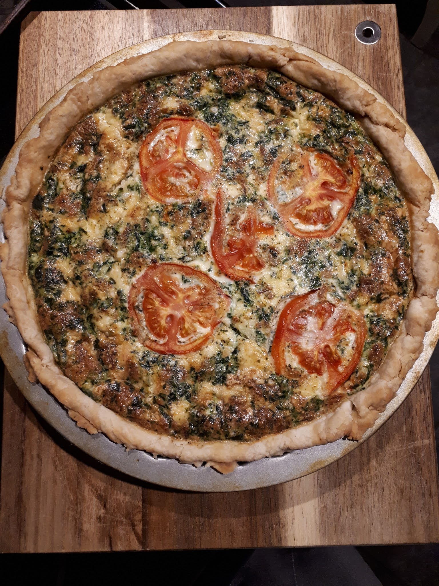 the half cut cook Food Photo of the Day Spinach and Feta Quiche