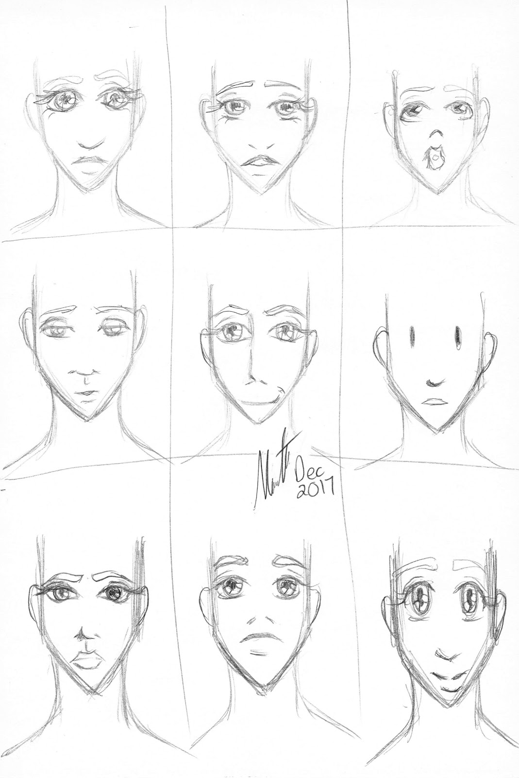 Meredith Studio: Sketch Diary: Iterative face practice