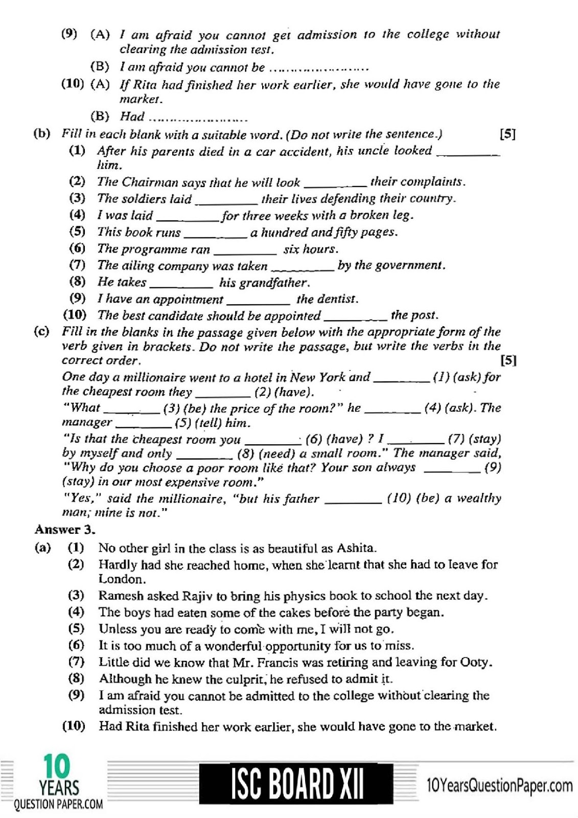 ISC 2018 solved English language paper 1 board question paper for Class XII ISC Board 2018 English lanuguage solved question paper class 12 part-8