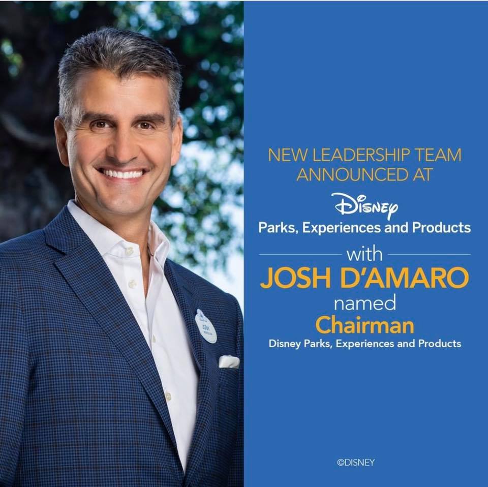 Josh D’Amaro 獲委任為 迪士尼樂園、體驗及消費品 部門總裁 Disney Magical Kingdom Blog