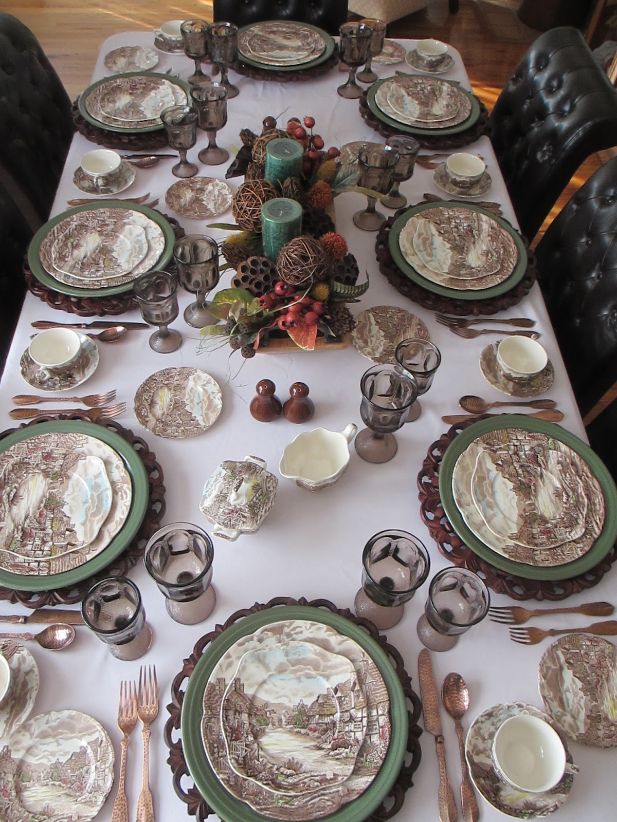 The Guest Johnson Brothers Olde English Countryside Tablescape