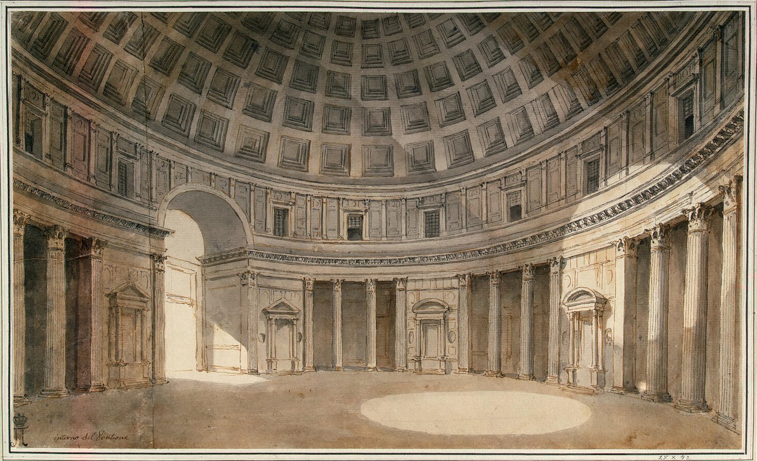 Interior of the Pantheon CharlesLouis Clerisseau Endless Paintings