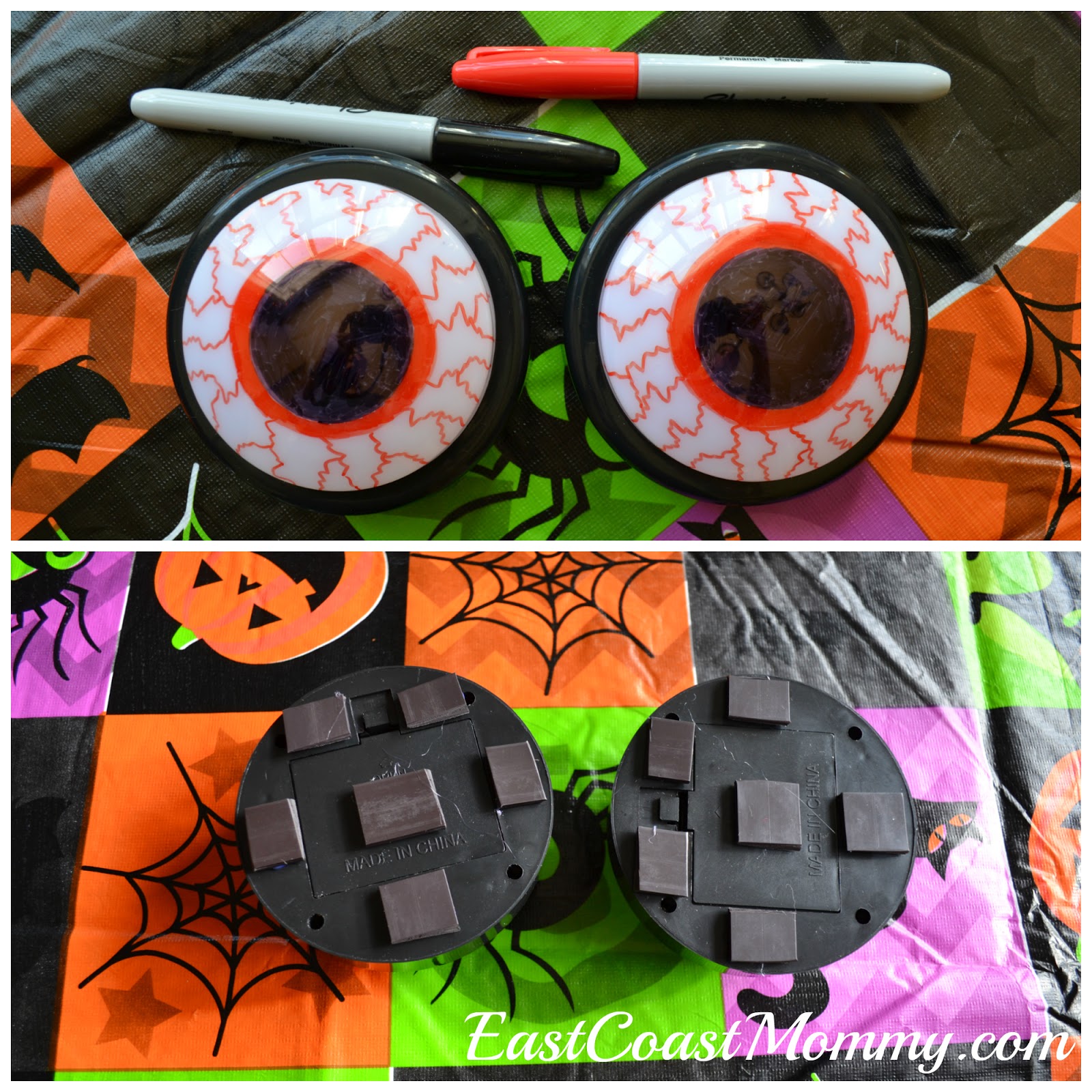 East Coast Mommy Simple Halloween DIY... using dollar store push lights