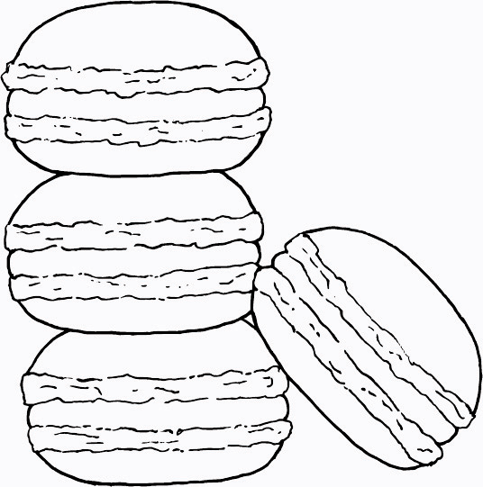macaron coloring pages - photo #14