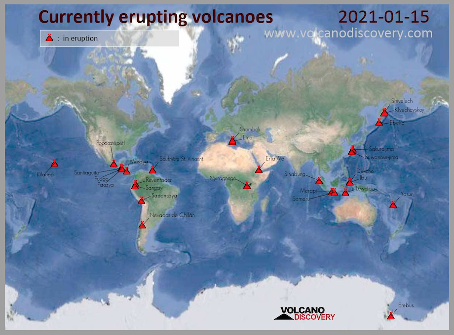 TBW January's impressive volcanic activity continues with