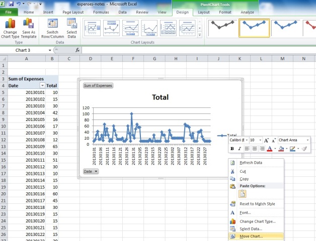 How to create expenses report in Microsoft Excel?