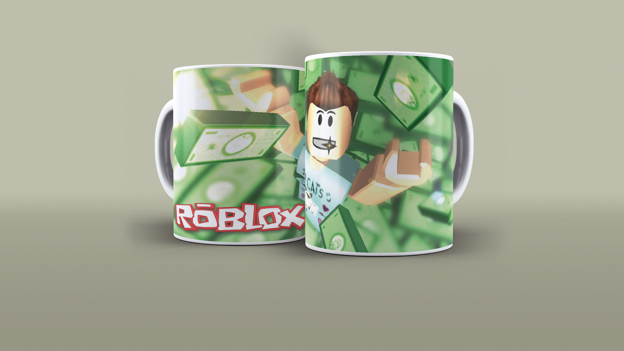 Caneca Jogo Roblox Personagens No Espaço