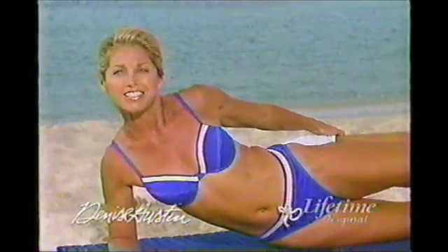 Denise Austin Fan Skimpy Blue Bikini.