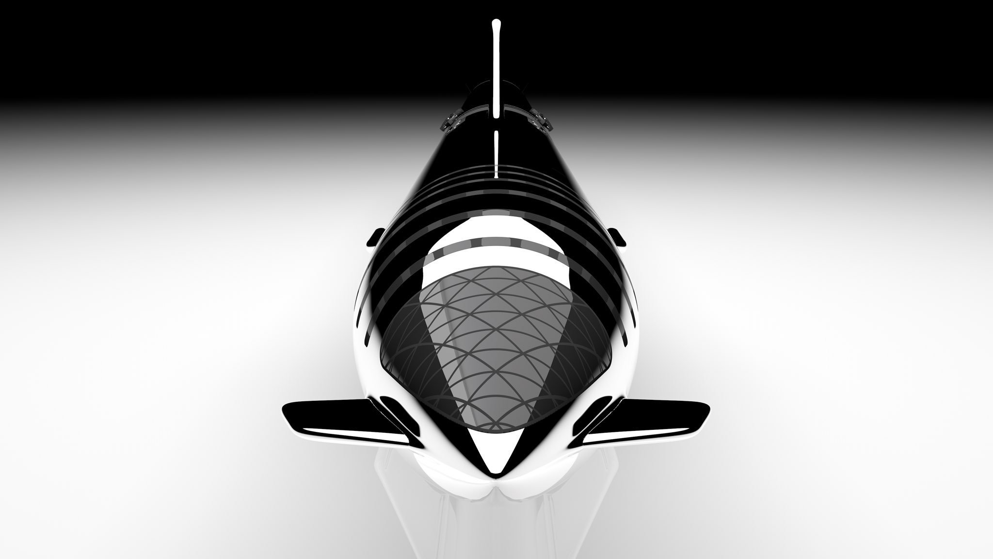 B&W SpaceX Starship renders by Brandon Bolleber human Mars
