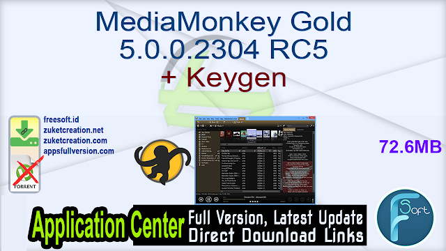 MediaMonkey Gold 5.0.0.2304 RC5 + Keygen