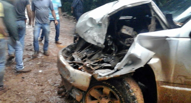 Acidente na zona rural de Roncador