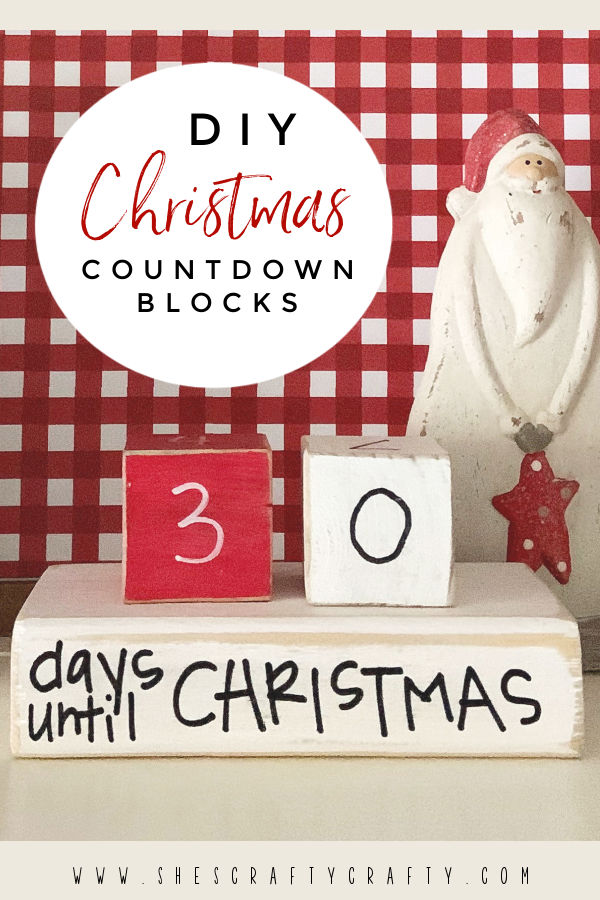 She's Crafty How to make Christmas Countdown Blocks